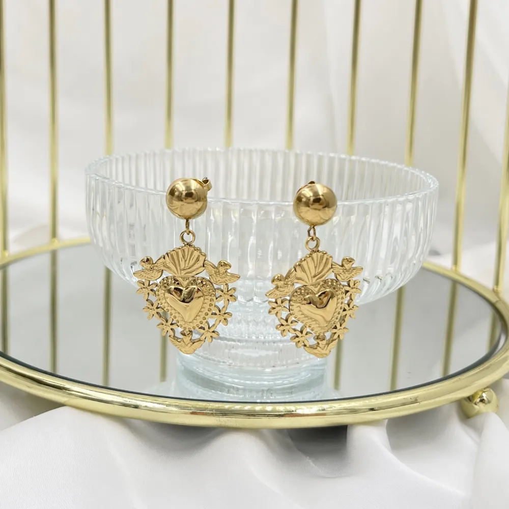 Sacro Cuore-Orecchini in Acciaio - OAP-103-AA4290E