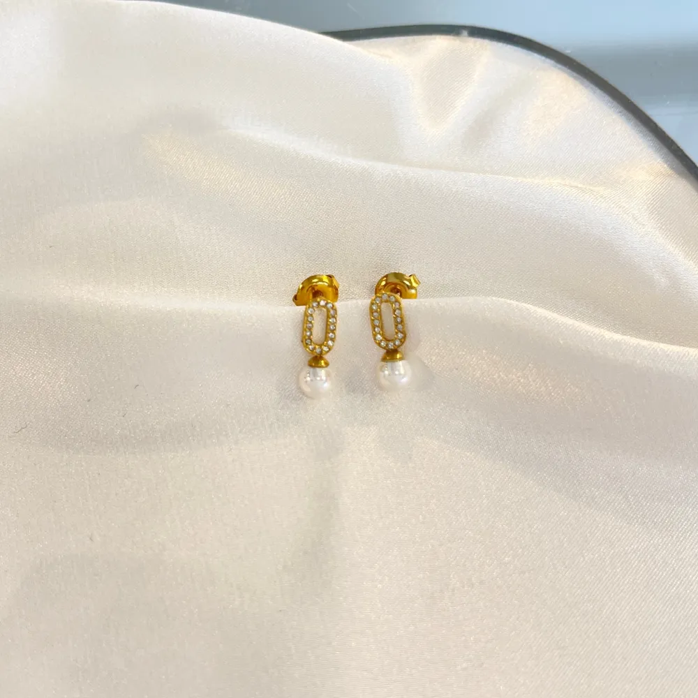 Ovale Perla -Orecchini in Acciaio - OAP-103-AA5042E