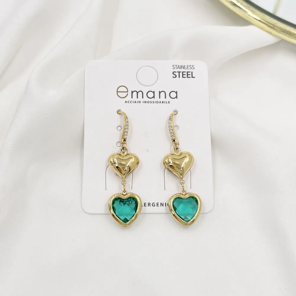 Cuore-Orecchini in Acciaio - OAP-103-AA5712E