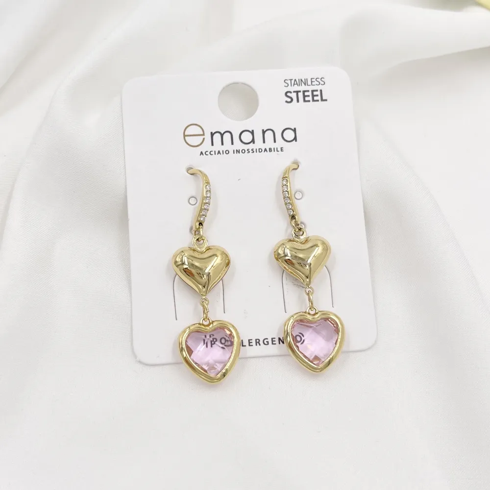 Cuore-Orecchini in Acciaio - OAP-103-AA5712E