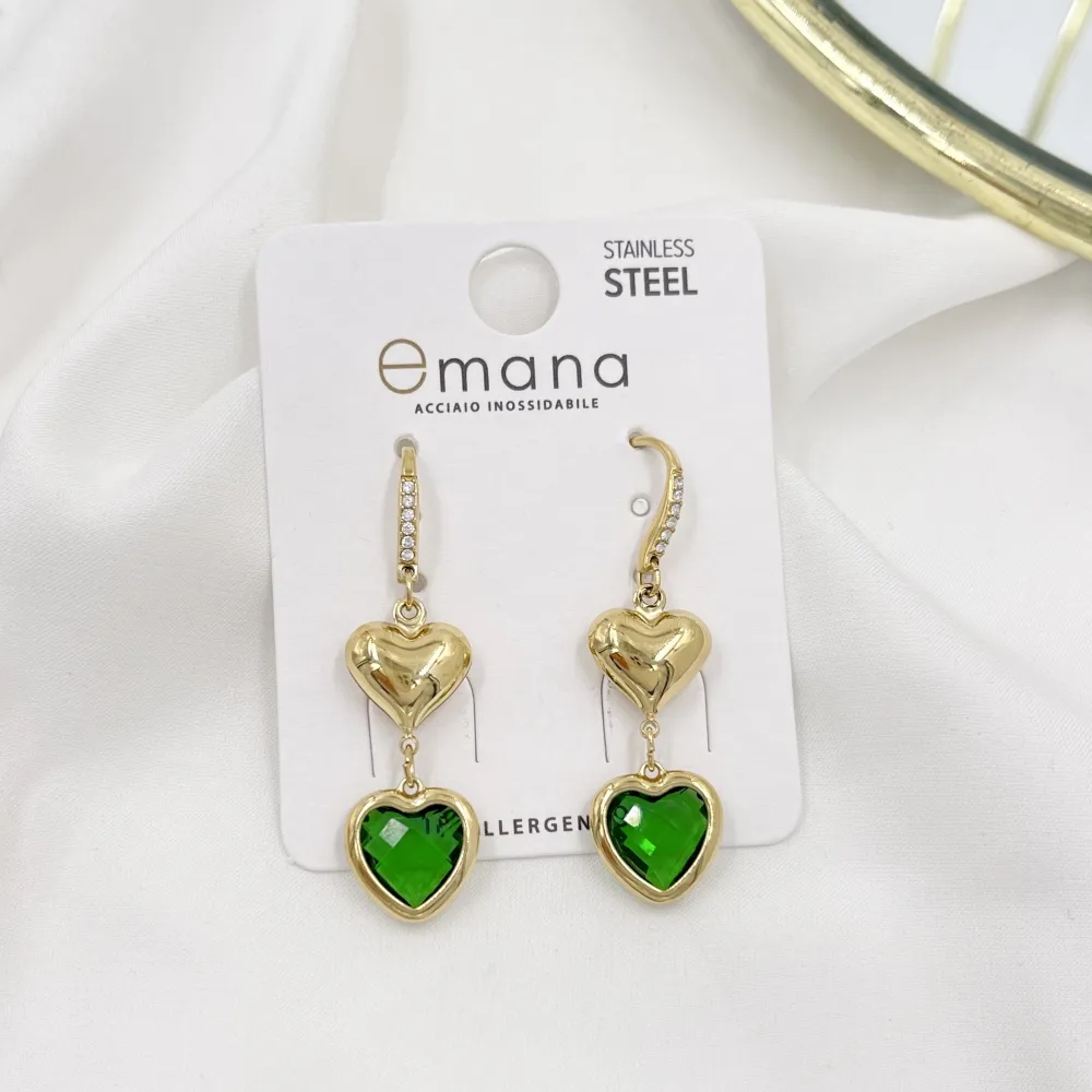 Cuore-Orecchini in Acciaio - OAP-103-AA5712E