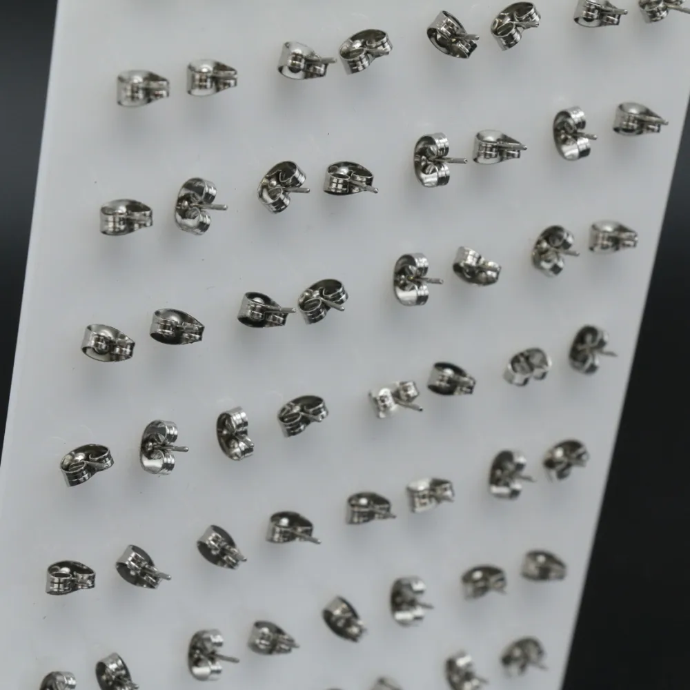 Punto Luce 5mm 6Griffe-36paia Orecchini a lobo in Acciaio - OAP-107-89-113 5mm