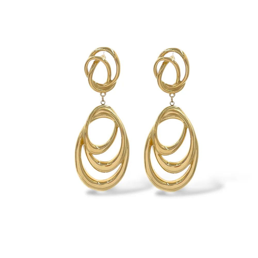 Cerchio Ovale -Orecchini in Acciaio - OAP-413-506