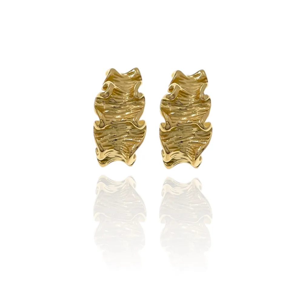 Cerchio Lavorato-Orecchini in Acciaio - OAP-413-6869