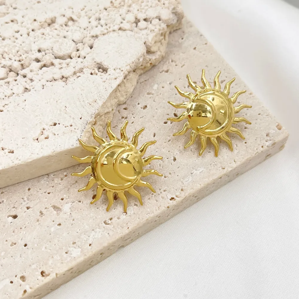 Sole Luna -Orecchini in Acciaio - OAP-413-7400