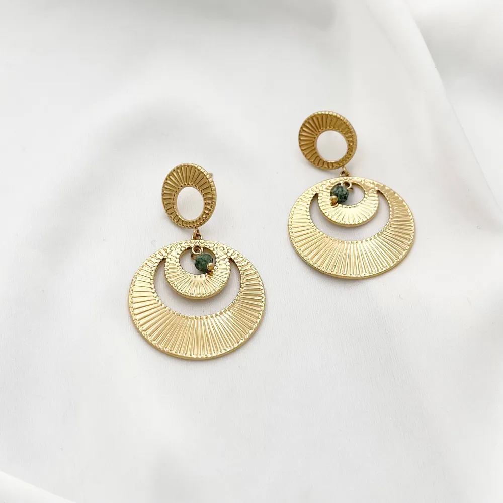 Tondo con Cerchio-Orecchini in Acciaio - OAP-729-43