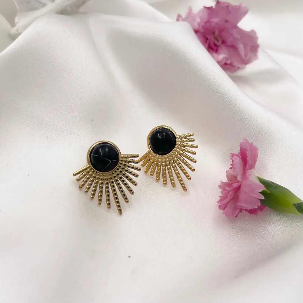 Pietra Colorato-Orecchini in Acciaio - OAP-729-46