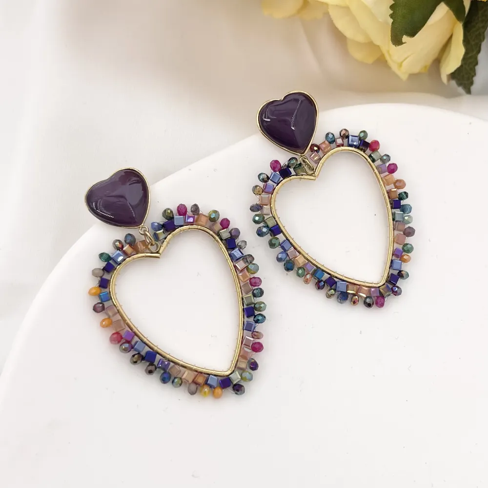 Cuore Vuoto-Orecchini in Acciaio - OAP-732-108