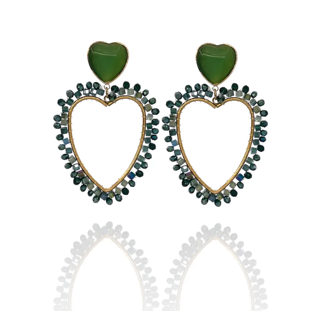 Cuore Vuoto-Orecchini in Acciaio - OAP-732-108