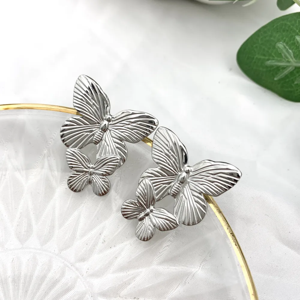 Farfalla-Orecchini in Acciaio - OAP-732-259