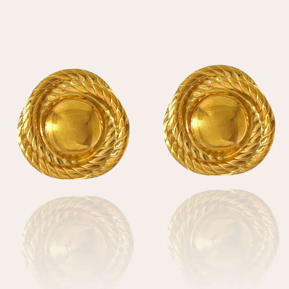 Bottone -Orecchini in Acciaio - OAP-732-260