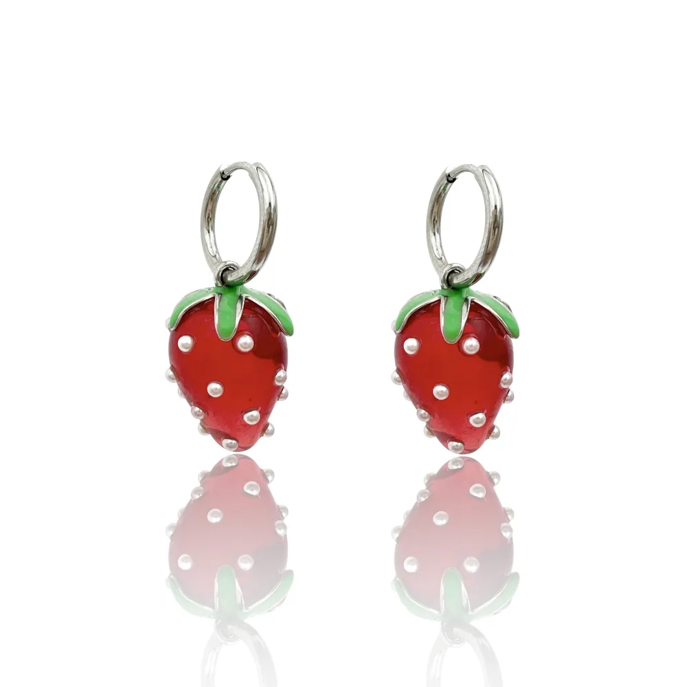 Margherita Fragola-Orecchini in Acciaio - OAP-732-388