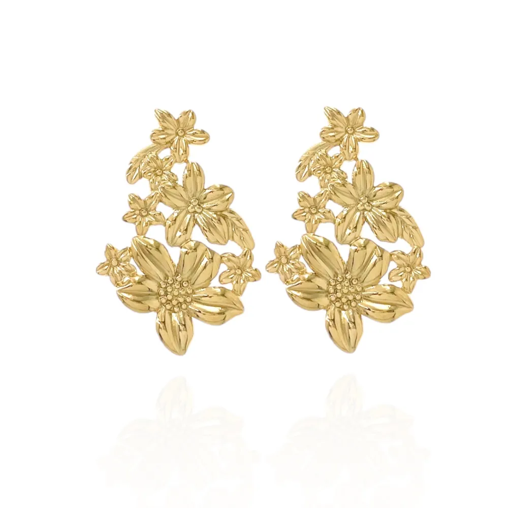 Fiore-Orecchini in Acciaio - OAP-732-52