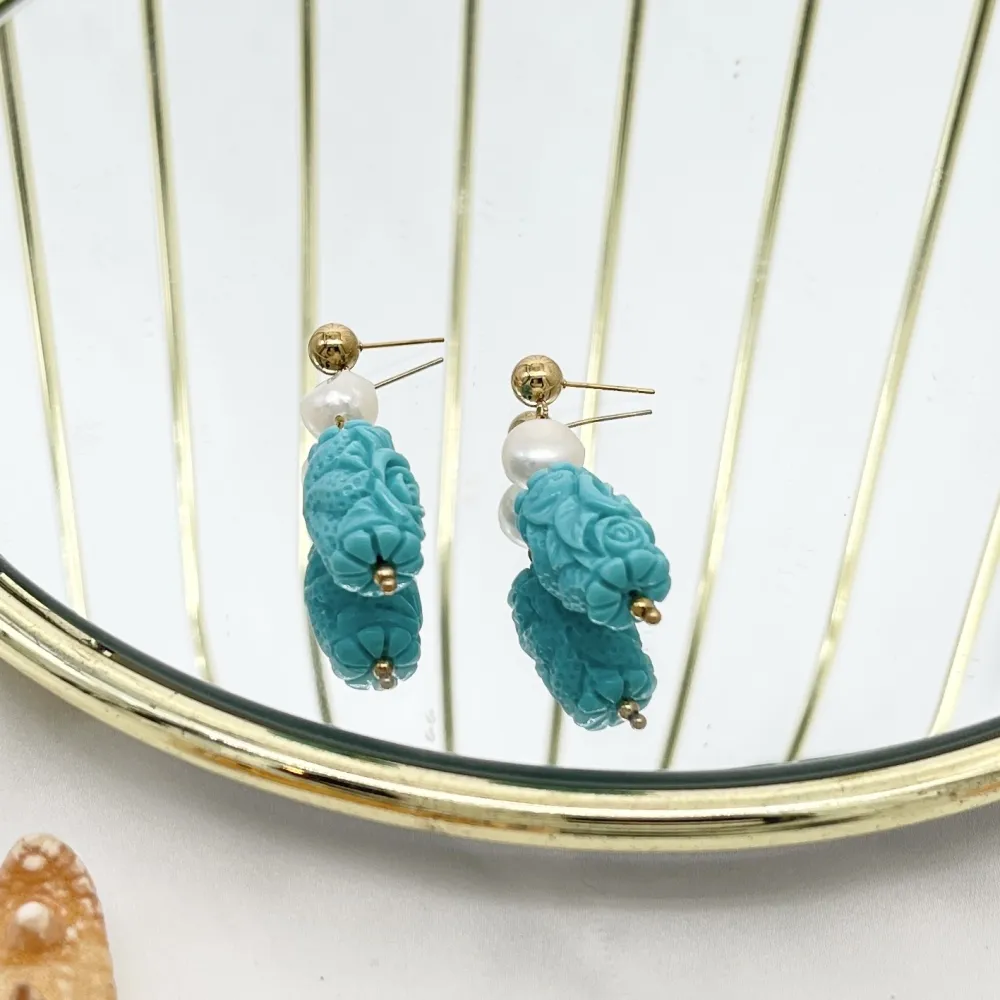 Ovale Fiore-Orecchini in Acciaio - OAP-765-16