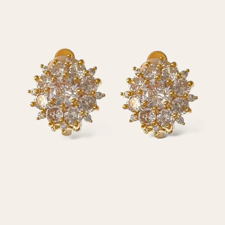Fiore-Orecchini a Clip con Zirconia - OMK-506-SD24