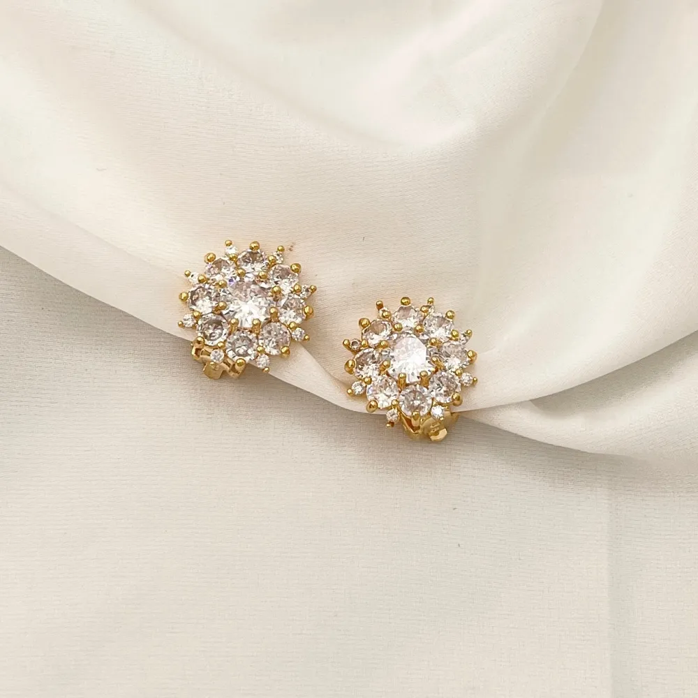 Fiore-Orecchini a Clip con Zirconia - OMK-506-SD24