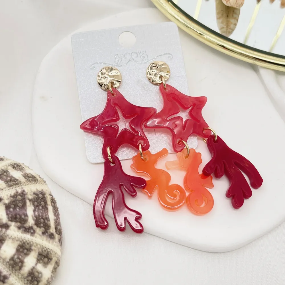 Stella Marina Conchiglia-Orecchini Moda - OMM-15549