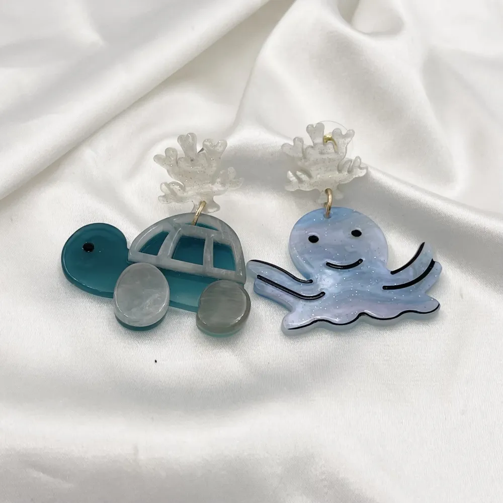 Mare Tarato Polipo-Orecchini Moda - OMM-15746