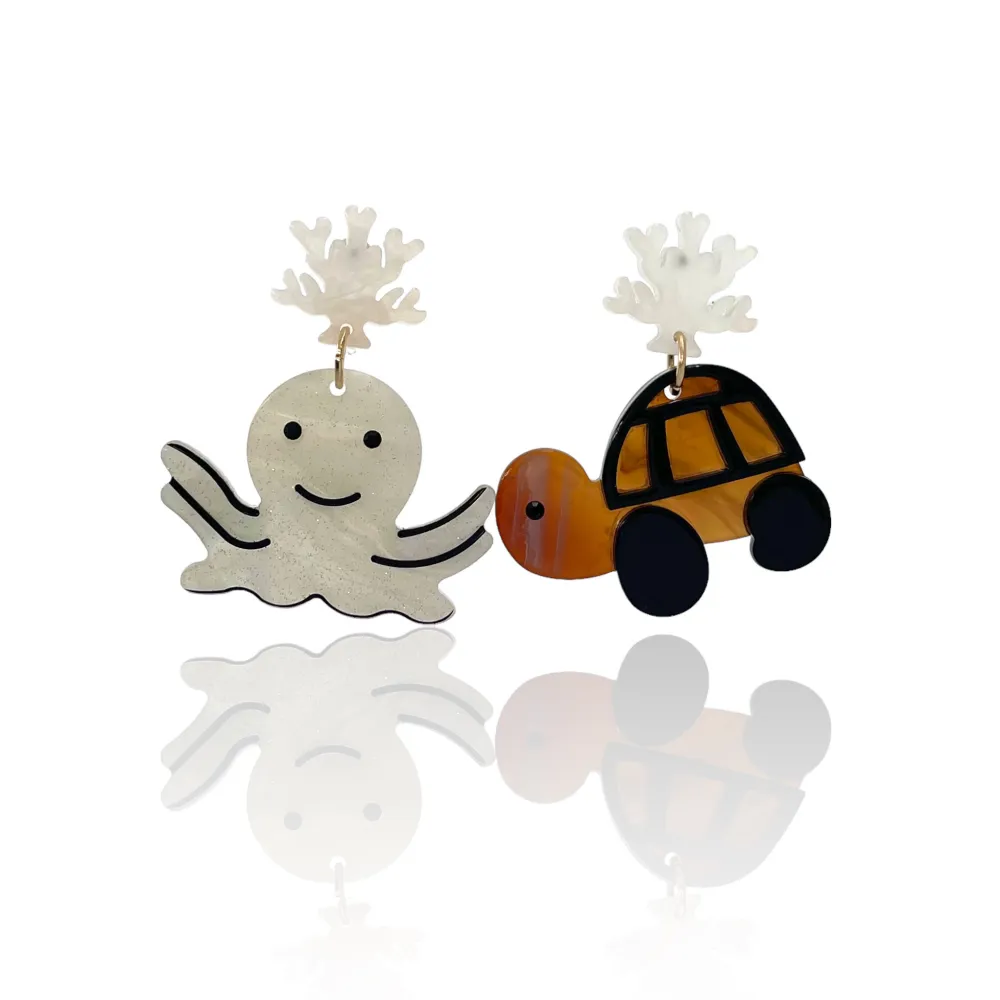 Mare Tarato Polipo-Orecchini Moda - OMM-15746