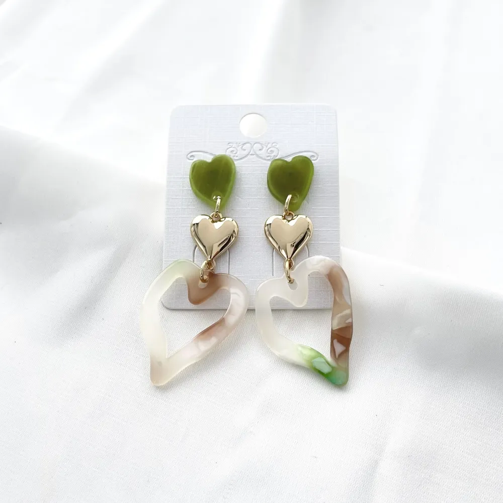 Cuore Vuoto-Orecchini in Resina Moda - OMM-15765 S