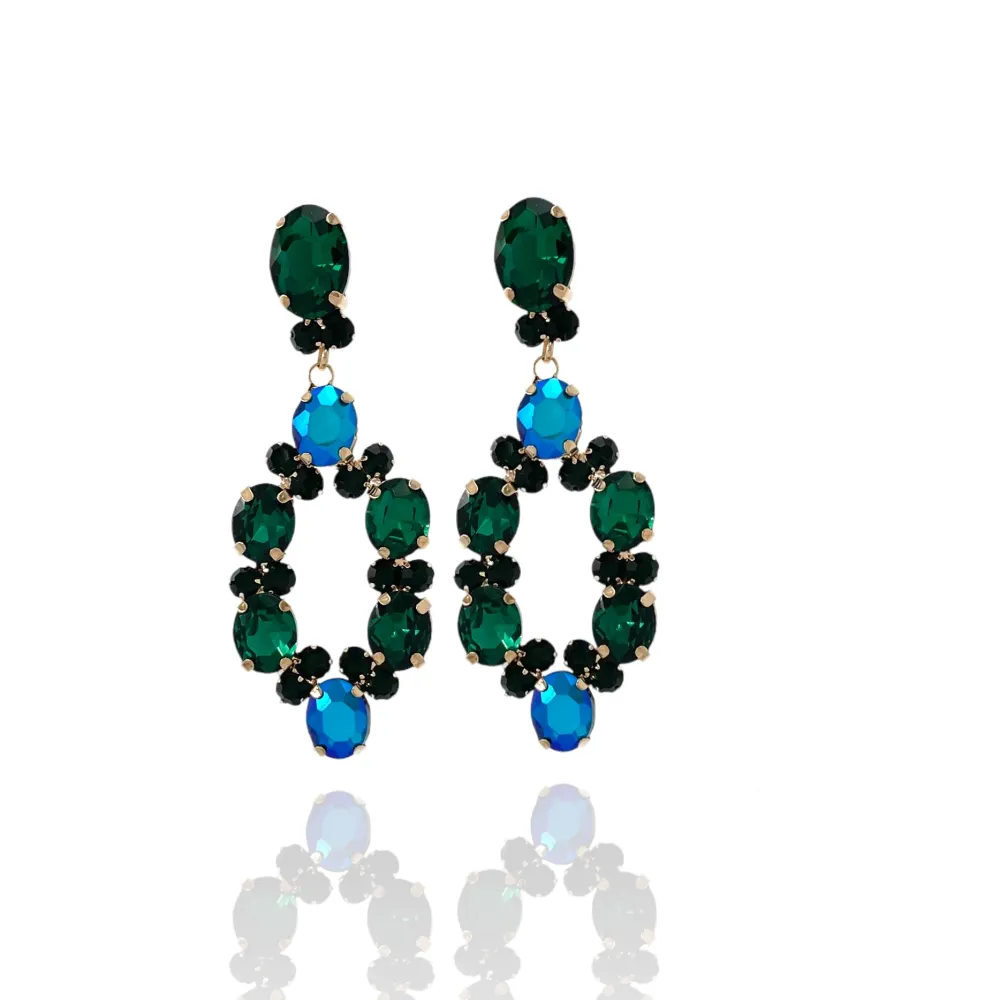 Cerchio Ovale-Orecchini Moda Vetro - OMM-159-22657