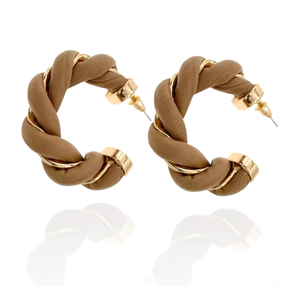 Cerchio Intrecciato-Orecchini Moda - OMM-183-22