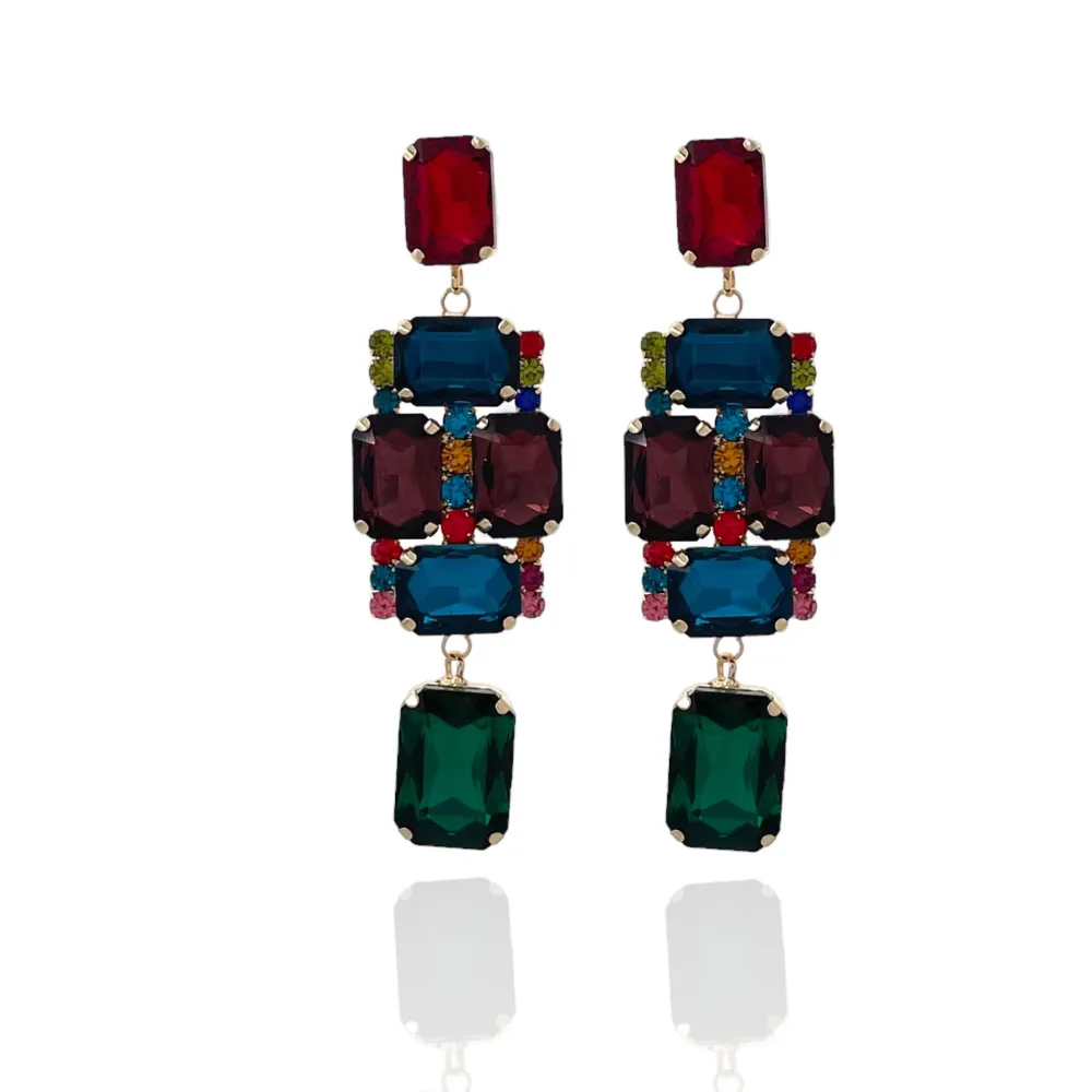 Fantasia -Orecchini Moda con Pietre Colorqte - OMM-381-207