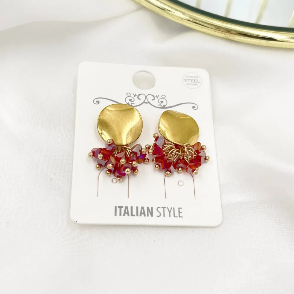 Tondo grappoli  -Orecchini Moda - OMM-428-27