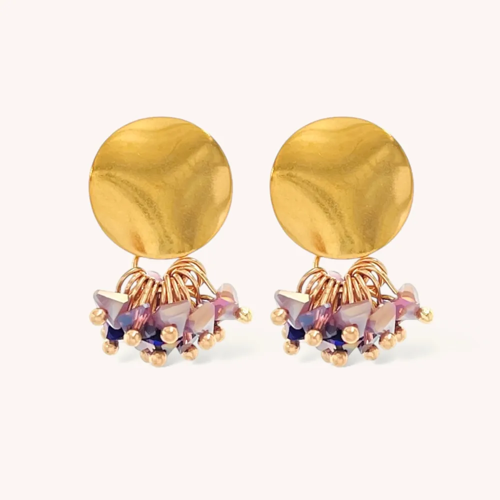 Tondo grappoli  -Orecchini Moda - OMM-428-27