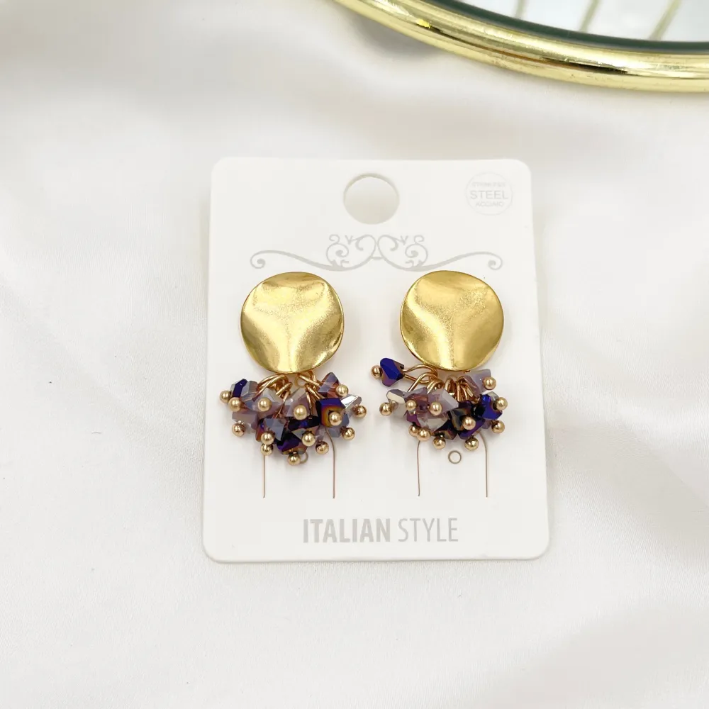 Tondo grappoli  -Orecchini Moda - OMM-428-27