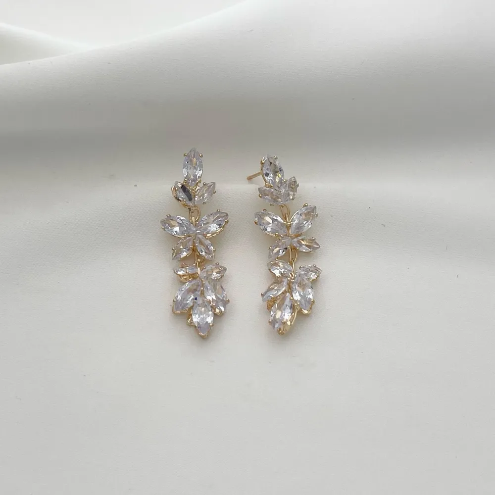 Fiore Pendente-Orecchini con Zirconia - OMZ-416-L17