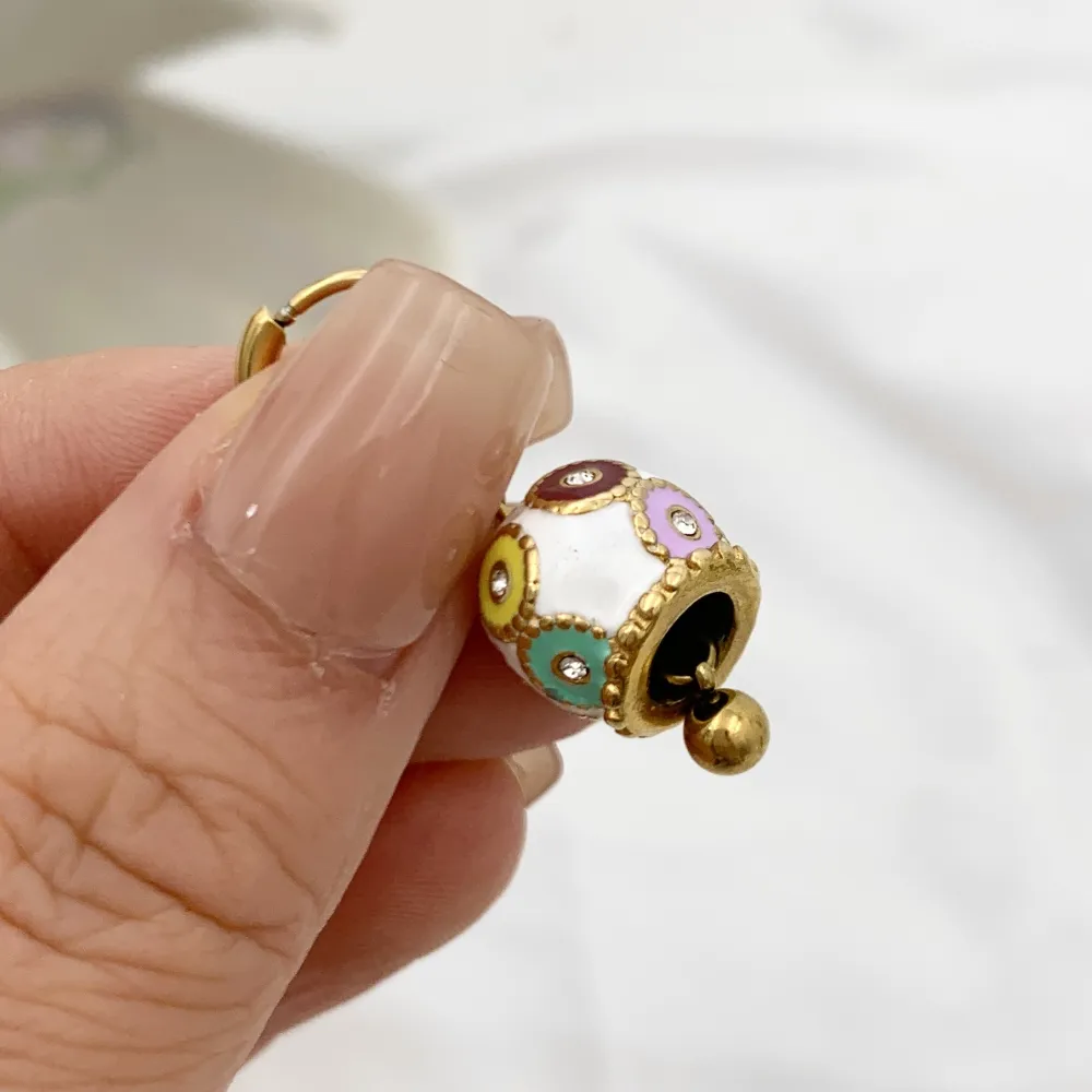 Campanello Smaltato-12Paia Orecchini in Acciaio - OPA-103-AA1732E