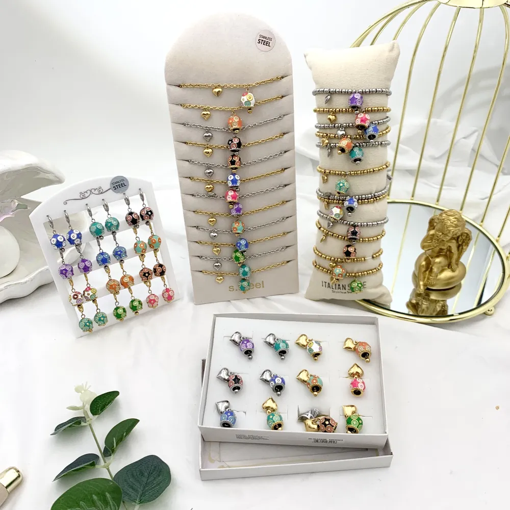 Campanello Smaltato-12Paia Orecchini in Acciaio - OPA-103-AA1732E