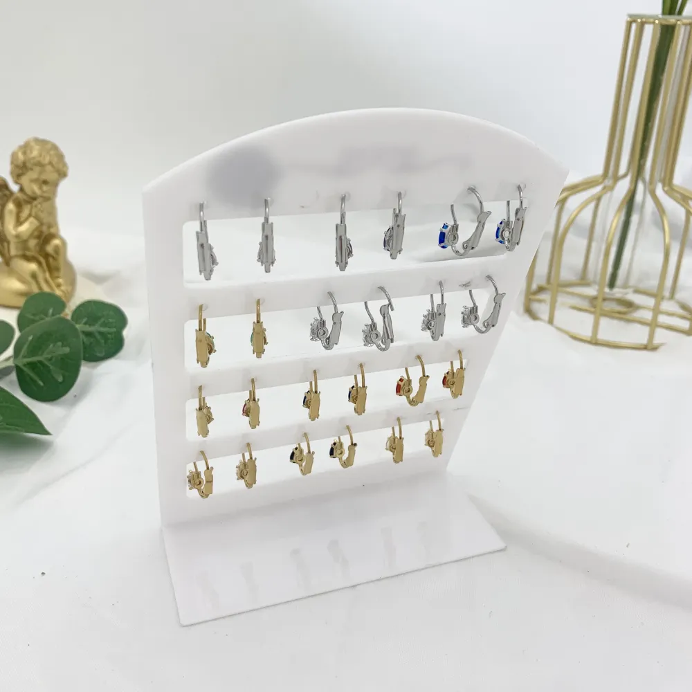 Punto Luce Goccia Colorata-12Paia Orecchini a Monachella in Acciaio - OPA-103-AA2559E