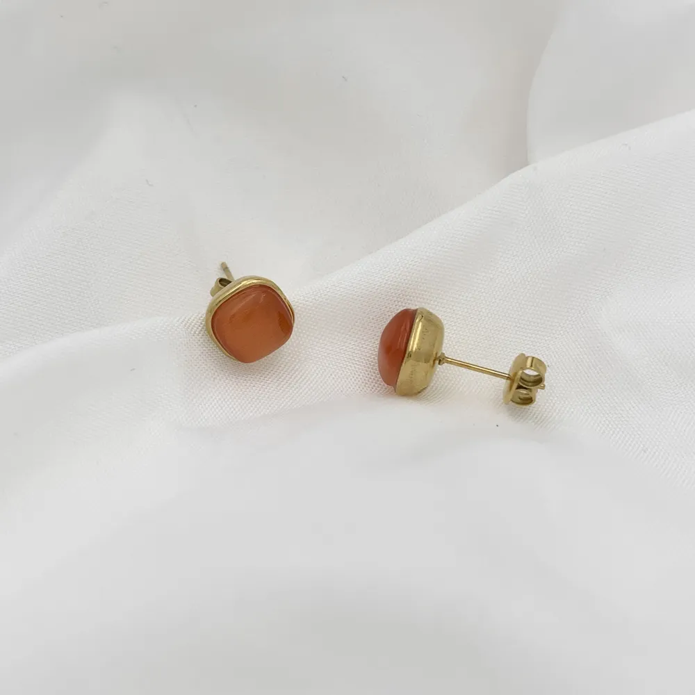 Pietra Quadrata-36Paia Orecchini a Lobo in Acciaio - OPA-103-AA2572E