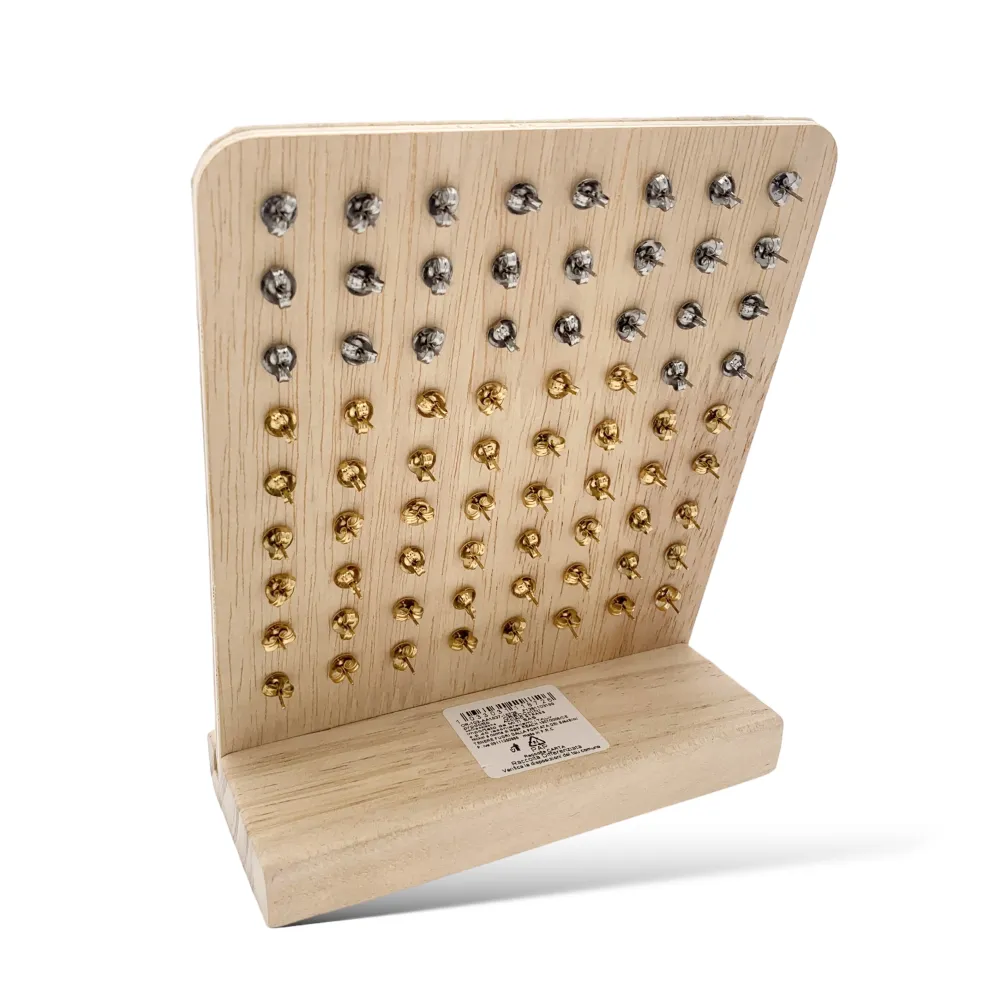 Pietra Quadrata-36Paia Orecchini a Lobo in Acciaio - OPA-103-AA2572E