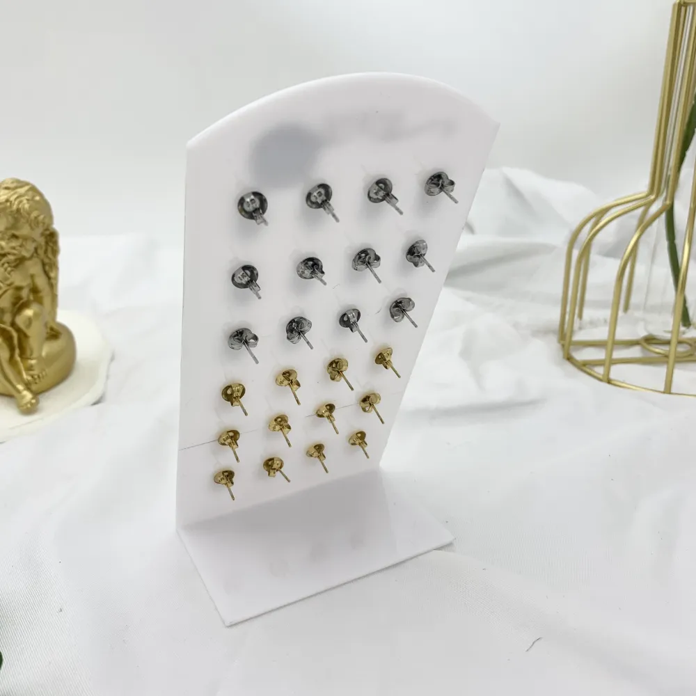 Sacro Cuore-12paia Orecchini a Lobo in Acciaio - OPA-103-AA2693E