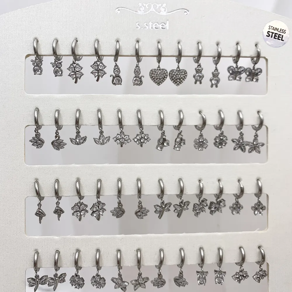 Mix Soggetti Pendenti-36paia orecchini in Acciaio - OPA-103-AA2938-2957E