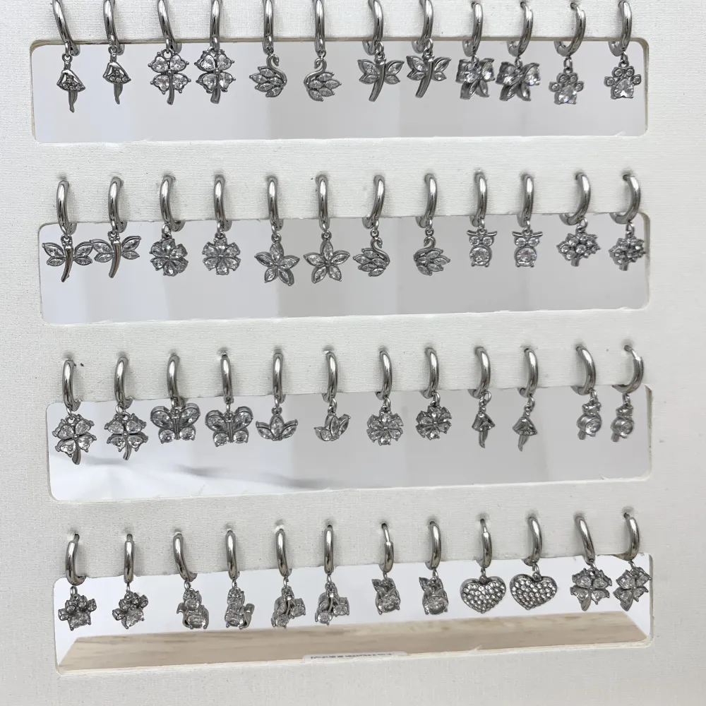 Mix Soggetti Pendenti-36paia orecchini in Acciaio - OPA-103-AA2938-2957E