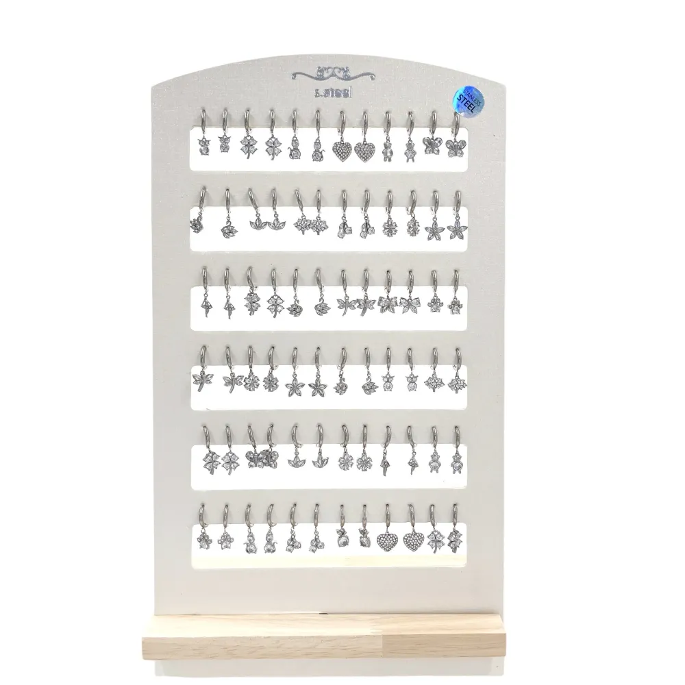 Mix Soggetti Pendenti-36paia orecchini in Acciaio - OPA-103-AA2938-2957E