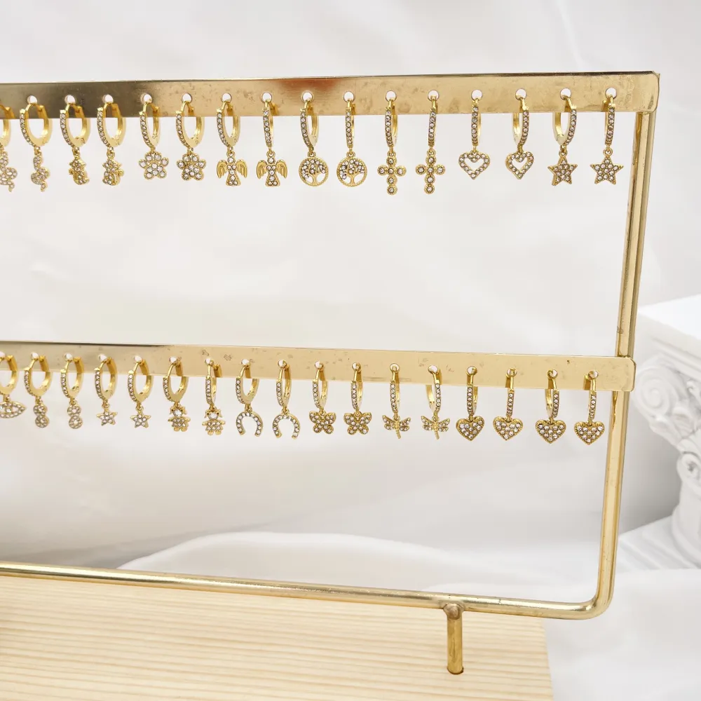 Mix Soggetti Pendenti-36paia orecchini in Acciaio - OPA-103-AA3273-3294E