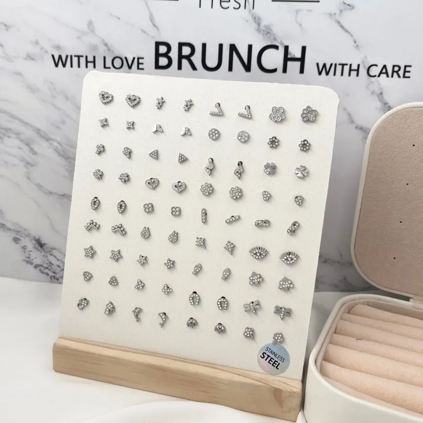 Orecchini a lobo Soggetti Mix-36 Paia Orecchini in Acciaio con - OPA-103-AA743ET