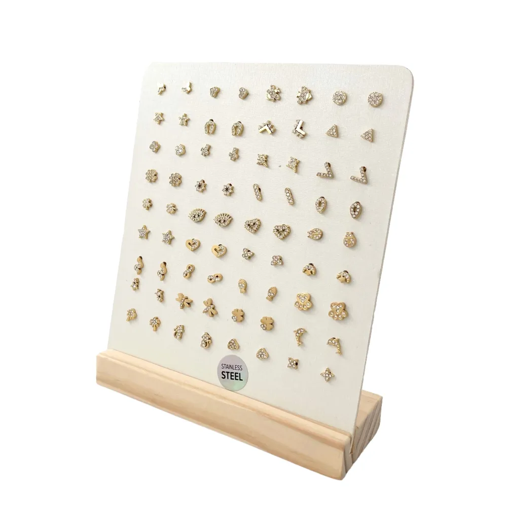 Orecchini a lobo Soggetti Mix-36 Paia Orecchini in Acciaio con - OPA-103-AA743ET