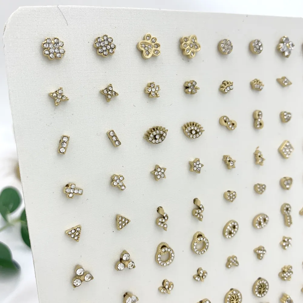 Soggetti Mix-36Paia Orecchini a Lobo in Acciaio - OPA-103-AA744E