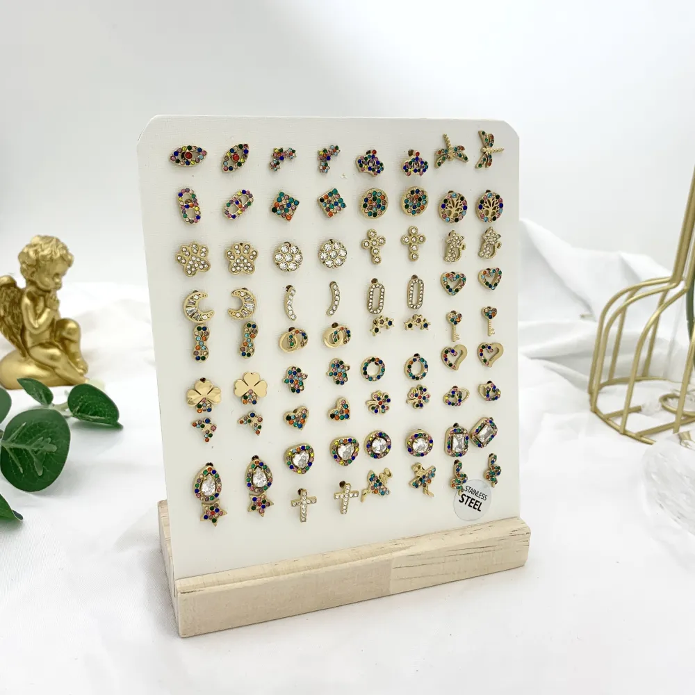 Soggetti Mix-36Paia Orecchini a Lobo in Acciaio - OPA-103-AA746E