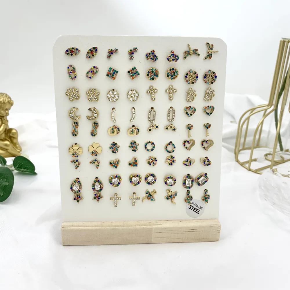 Soggetti Mix-36Paia Orecchini a Lobo in Acciaio - OPA-103-AA746E