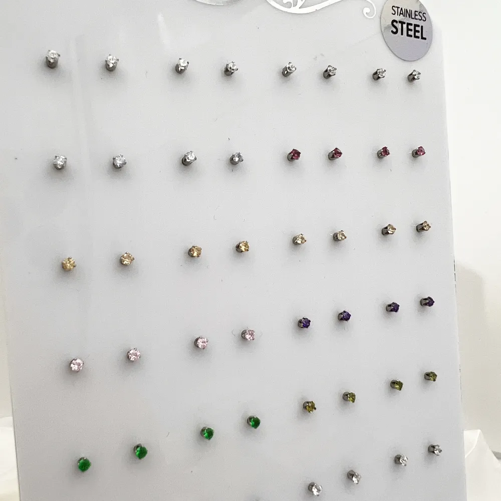 Punto Luce 2mm 6Griffe-36Paia Orecchini in Acciaio - OPA-107-114 2mm