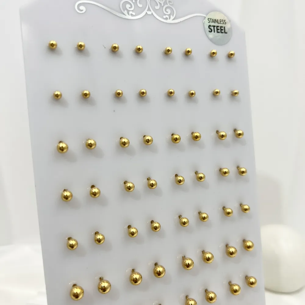 Pallina Scalare -36Paia Orecchini in Acciaio - OPA-107-184-140 Pallina Scalare