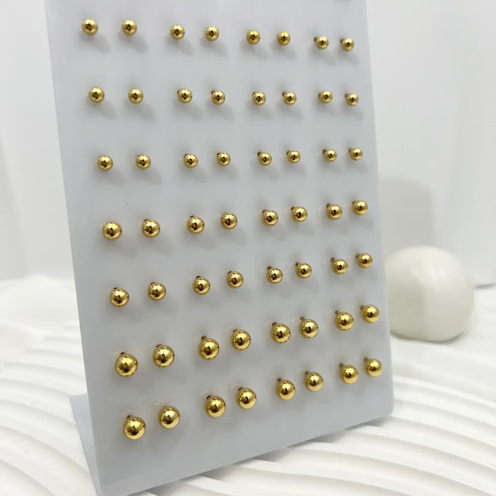 Pallina Scalare -36Paia Orecchini in Acciaio - OPA-107-184-140 Pallina Scalare