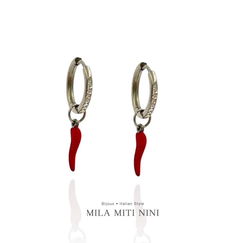 Cornino Scalare -12 Paia Orecchini in Acciaio - OPA-450-466 2.0Mix